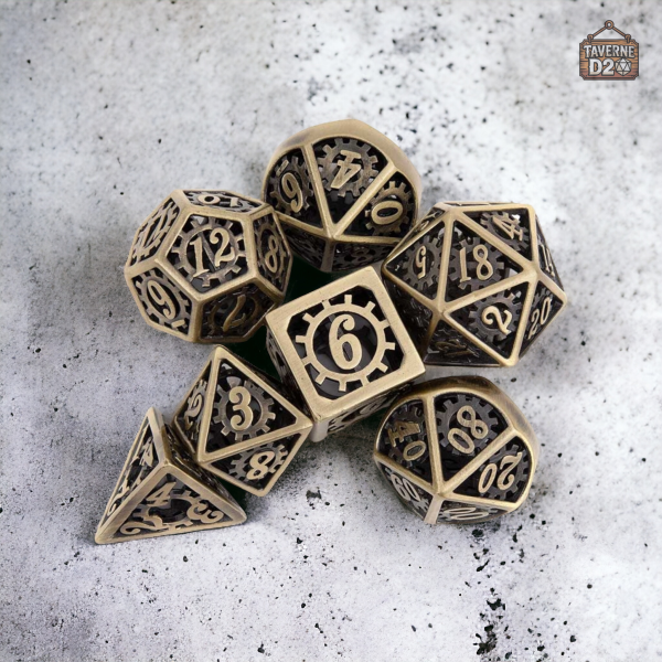 Accessoires de jeu : dés en métal écrou