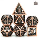 Dés en métal pour jeux d'aventure épée et bouclier