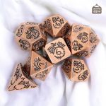 Set de dés en métal, thème dragon amical