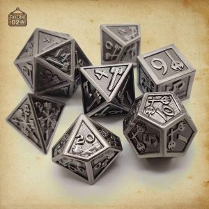 Set de dés en métal pour guerrier nain