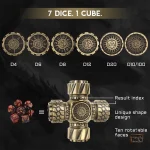 Dés en métal pour spinner, accessoire ludique
