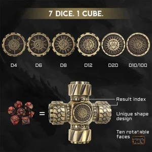 Dés en métal pour spinner, accessoire ludique