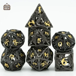 Set de dés en métal - La nuée des dragons