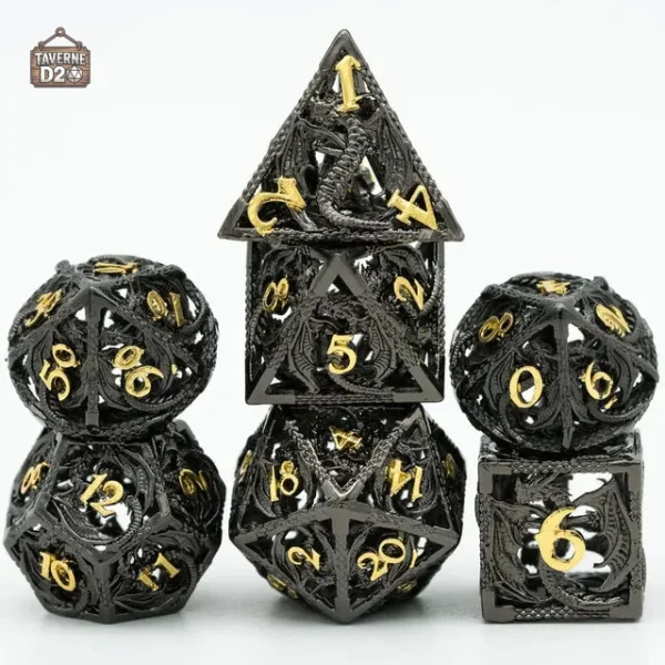 Set de dés en métal - La nuée des dragons