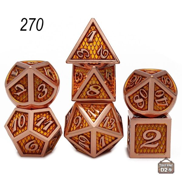 Set de dés en métal pour les aventuriers du jeu