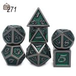 Dés en métal avec finition peau de dragon