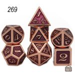 Design unique de dés en métal peau de dragon