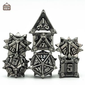 Set de dés pointus en métal de qualité