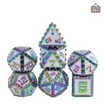 Set de dés en métal à rivets pour jeux de société - vue 4