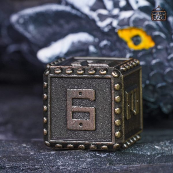 Dés en métal à rivets pour les amateurs de jeux de rôle