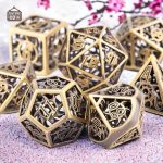 Set de dés en métal Shuriken pour jeux de société