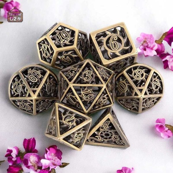 Dés en métal, forme Shuriken pour une touche unique au jeu