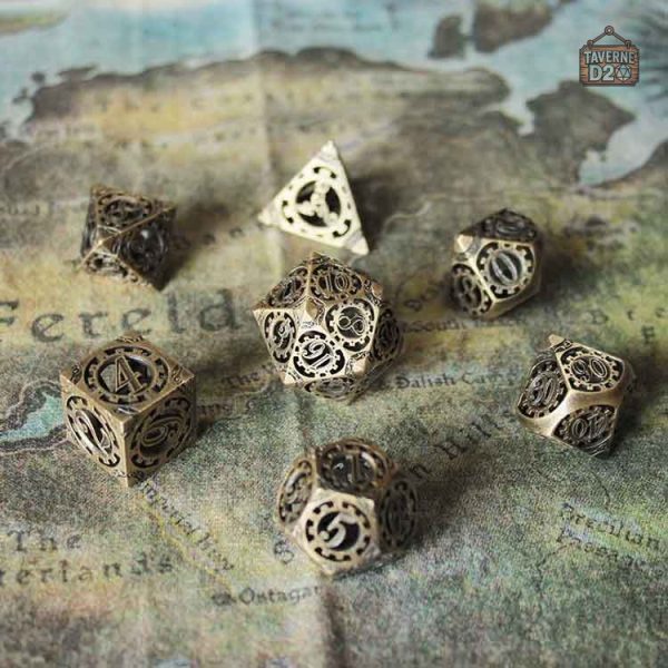 Dés décoratifs en métal pour les amateurs de steampunk
