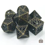 Dés en métal artisanaux inspirés du steampunk