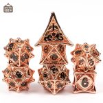 Dés en métal avec motif toile d'araignée unique
