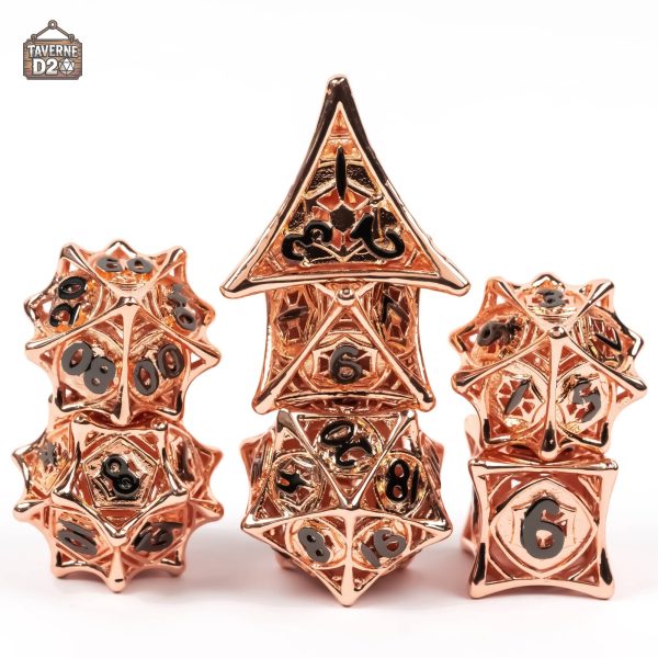 Dés en métal avec motif toile d'araignée unique