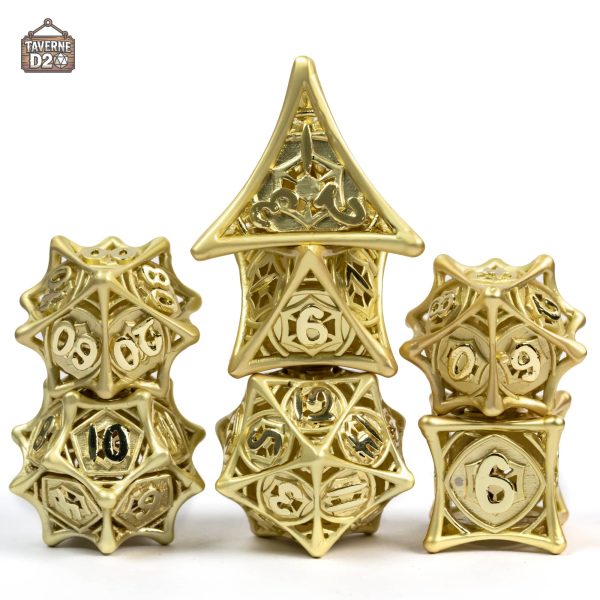 Accessoires de jeu : dés en métal toile d'araignée