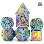 Set de dés en métal - Le vol des dragons