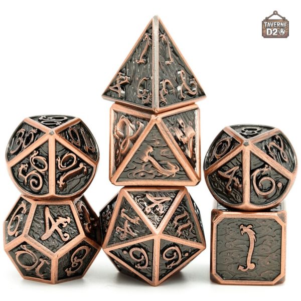 Dés en métal - collection dragons