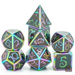 Dés en métal avec motif dragon
