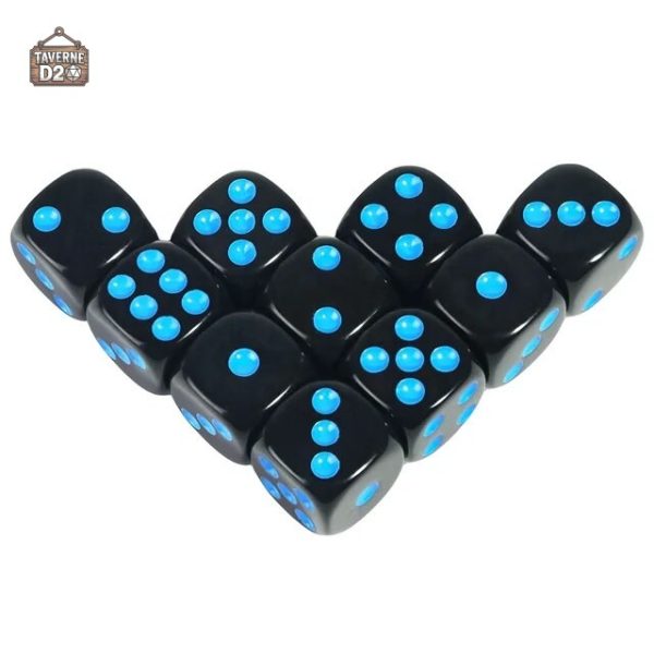 Dés noir pour jeux de société et de rôle