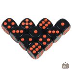 Dés noir à six faces pour jeux de dés