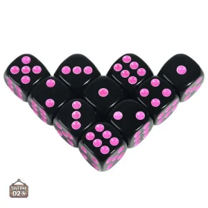 Dés noir pour jeux de rôle et de stratégie