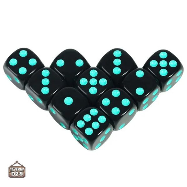 Dés noir de jeu pour collectionneurs