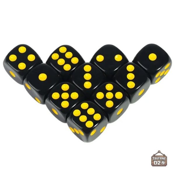 Dés noir polyvalents pour divers jeux de table
