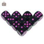 Dés noir pour jeux de dés et de société