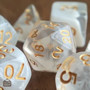 Set de dés colorés en forme de nuage pour aventuriers