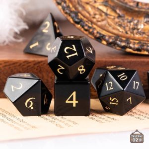 Dés en Obsidienne, jeux de rôle et collection