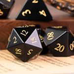 Obsidienne, dés pour jeux de société