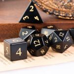 Dés en Obsidienne, accessoire pour joueurs