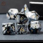 Dés Flocon de Neige en Obsidienne, élégant et mystérieux