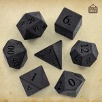 Dés en obsidienne, accessoires de jeu uniques