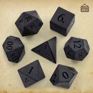 Dés en obsidienne, accessoires de jeu uniques