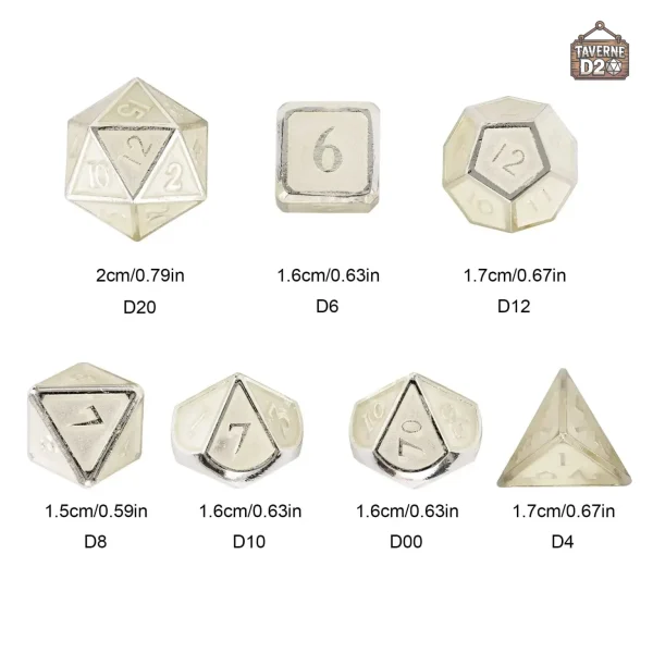 Set de dés phosphorescents pour jeux de stratégie