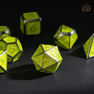 Dés en métal lumineux pour jeux de société