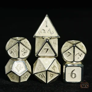 Dés phosphorescents en métal pour RPG