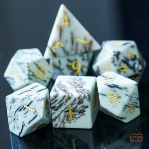 Dés en Pierre - Effet Marbre, dés élégants pour jeux de société