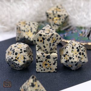 Dés en pierre design léopard - Idéal pour collectionneurs