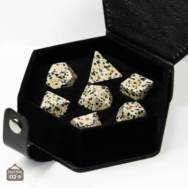 Dés en pierre motif animalier - Parfait pour jeux divers