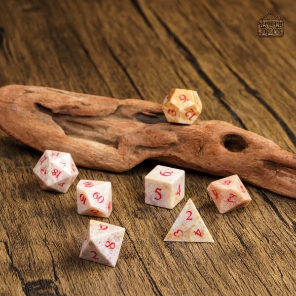 Dés en pierre uniques pour jeux de société