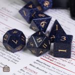 Dés en pierre tachetée pour jeux de rôle et de société