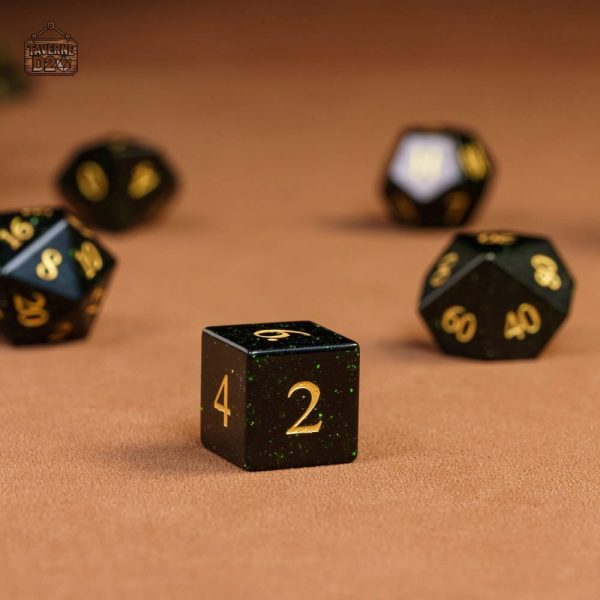 Dés en pierre colorée, parfaits pour les amateurs de jeux