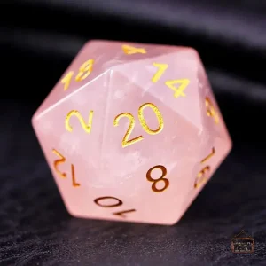 Dés de jeu en quartz rose, idéal pour les joueurs