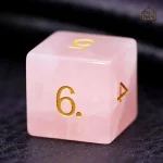 Dés en quartz pour une expérience de jeu apaisante