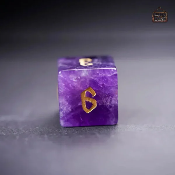 Dés de Sorcier, améthyste naturelle, élégante et mystique
