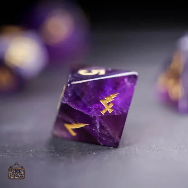 Dés de Sorcier, améthyste, ajout de charme à votre collection
